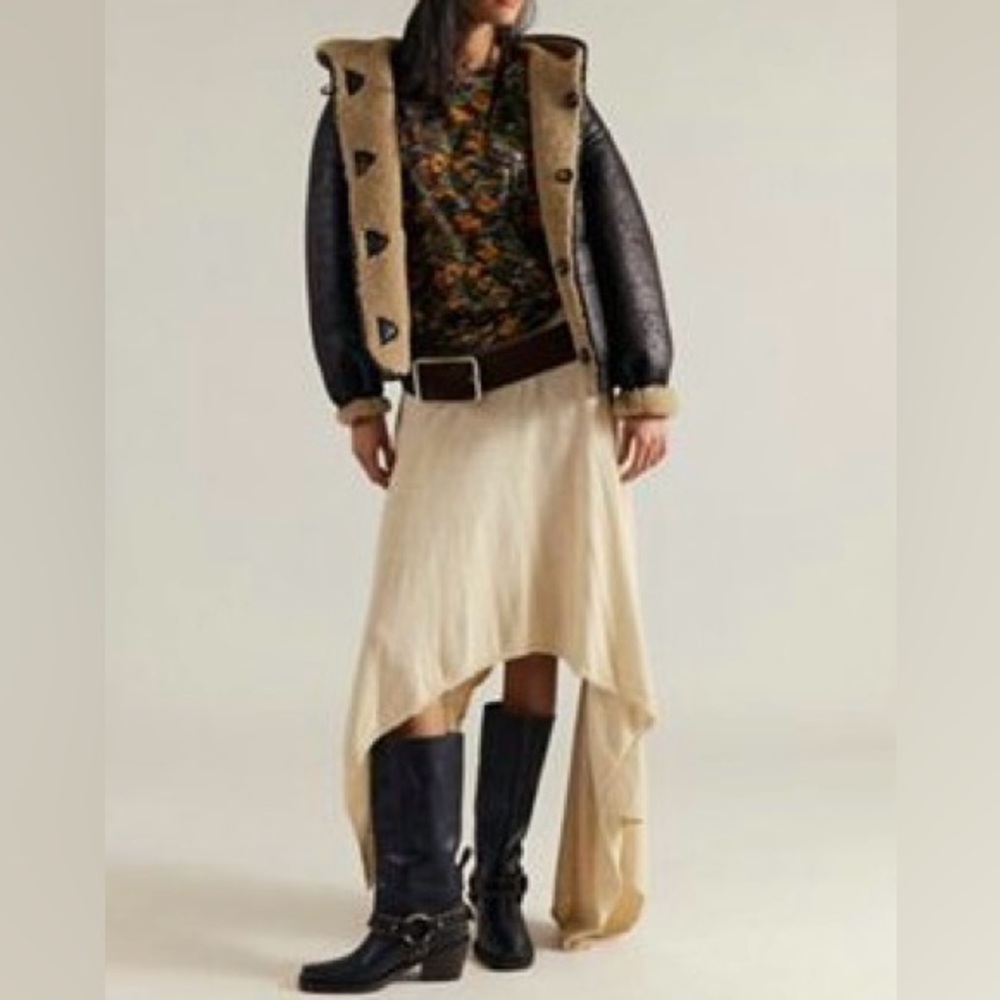 Free People Indigo Sweater Skirt Summer Sand